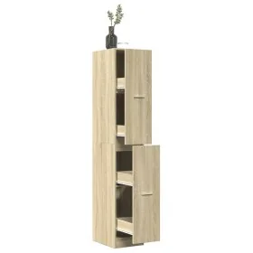 Armario botiquín madera ingeniería roble Sonoma 30x41x174,5 cm by , Lockers and storage cabinets - Ref: Foro24-3309629, Price...
