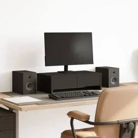 Soporte de monitor con cajones madera negro 50x27x15 cm von , Computersockel und -erhöhungen - Ref: Foro24-854662, Preis: 41,...