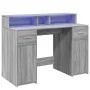Escritorio con LED madera ingeniería gris sonoma 120x55x91 cm by , Desks - Ref: Foro24-3309416, Price: 199,98 €, Discount: %