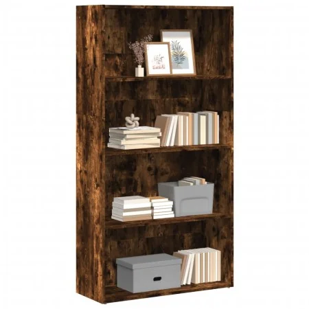 Estantería madera de ingeniería roble ahumado 80x30x152 cm by , Bookcases and shelves - Ref: Foro24-857944, Price: 62,39 €, D...