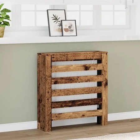Cubierta de radiador madera color envejecido 78x20x82 cm by , Accessories for heating radiators - Ref: Foro24-852688, Price: ...
