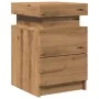 Mesilla de noche con LED madera marrón roble 35x39x55 cm by , Nightstands - Ref: Foro24-857656, Price: 70,53 €, Discount: %