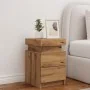 Mesilla de noche con LED madera marrón roble 35x39x55 cm by , Nightstands - Ref: Foro24-857656, Price: 70,53 €, Discount: %