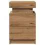 Mesilla de noche con LED madera marrón roble 35x39x55 cm by , Nightstands - Ref: Foro24-857656, Price: 70,53 €, Discount: %