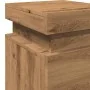 Mesilla de noche con LED madera marrón roble 35x39x55 cm by , Nightstands - Ref: Foro24-857656, Price: 70,53 €, Discount: %