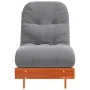 Futón sofá cama con colchón madera maciza marrón 60x206x11 cm by , Futones - Ref: Foro24-846748, Price: 187,38 €, Discount: %