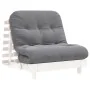 Futón sofá cama con colchón madera maciza blanco 80x206x11 cm von , Futones - Ref: Foro24-846757, Preis: 221,61 €, Rabatt: %