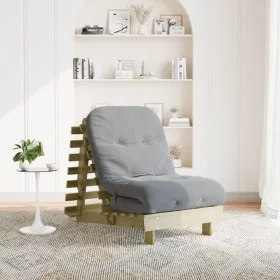 Futón sofá cama con colchón madera impregnada pino 70x206x11 cm by , Futones - Ref: Foro24-846755, Price: 175,58 €, Discount: %