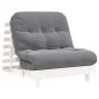 Futón sofá cama con colchón madera maciza blanco 90x206x11 cm by , Futones - Ref: Foro24-846762, Price: 228,79 €, Discount: %