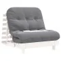Futón sofá cama con colchón madera maciza blanco 90x206x11 cm by , Futones - Ref: Foro24-846762, Price: 228,79 €, Discount: %