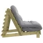 Futón sofá cama con colchón madera impregnada pino 80x206x11 cm by , Futones - Ref: Foro24-846760, Price: 199,34 €, Discount: %