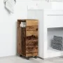 Armario de baño estrecho con ruedas madera envejecida de , Taquillas y armarios de almacenamiento - Ref: Foro24-855239, Preci...