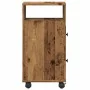 Armario de baño estrecho con ruedas madera envejecida de , Taquillas y armarios de almacenamiento - Ref: Foro24-855239, Preci...