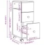 Armario de baño estrecho con ruedas madera envejecida de , Taquillas y armarios de almacenamiento - Ref: Foro24-855239, Preci...