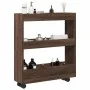 Carro de almacenaje estrecho 3 niveles madera marrón roble von , Küchen- und Speisewagen - Ref: Foro24-855247, Preis: 49,56 €...