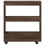 Carro de almacenaje estrecho 3 niveles madera marrón roble von , Küchen- und Speisewagen - Ref: Foro24-855247, Preis: 49,56 €...