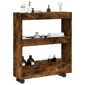 Carro de almacenaje estrecho 3 niveles madera roble ahumado by , Kitchen and dining carts - Ref: Foro24-855245, Price: 50,42 ...
