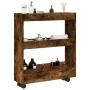 Carro de almacenaje estrecho 3 niveles madera roble ahumado by , Kitchen and dining carts - Ref: Foro24-855245, Price: 50,42 ...