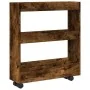 Carro de almacenaje estrecho 3 niveles madera roble ahumado by , Kitchen and dining carts - Ref: Foro24-855245, Price: 50,42 ...