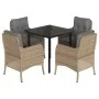 Set comedor de jardín 5 pzas con cojines ratán sintético beige by , Garden sets - Ref: Foro24-3211984, Price: 482,83 €, Disco...