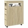 Armario de baño estrecho con ruedas madera roble Sonoma von , Schließfächer und Lagerschränke - Ref: Foro24-855270, Preis: 11...