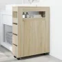 Armario de baño estrecho con ruedas madera roble Sonoma von , Schließfächer und Lagerschränke - Ref: Foro24-855270, Preis: 11...