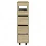 Armario de baño estrecho con ruedas madera roble Sonoma von , Schließfächer und Lagerschränke - Ref: Foro24-855270, Preis: 11...
