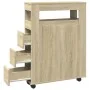 Armario de baño estrecho con ruedas madera roble Sonoma von , Schließfächer und Lagerschränke - Ref: Foro24-855270, Preis: 11...