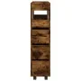 Armario de baño estrecho con ruedas madera roble ahumado de , Taquillas y armarios de almacenamiento - Ref: Foro24-855272, Pr...
