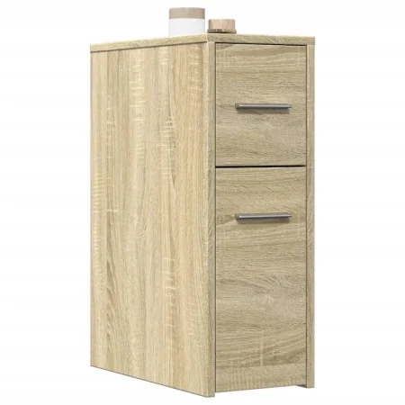 Armario de baño estrecho con ruedas madera roble Sonoma by , Lockers and storage cabinets - Ref: Foro24-855279, Price: 78,03 ...