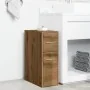 Armario de baño estrecho con ruedas madera roble artisian by , Lockers and storage cabinets - Ref: Foro24-855285, Price: 74,8...