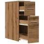 Armario de baño estrecho con ruedas madera roble artisian by , Lockers and storage cabinets - Ref: Foro24-855285, Price: 74,8...