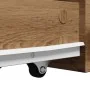 Armario de baño estrecho con ruedas madera roble artisian by , Lockers and storage cabinets - Ref: Foro24-855285, Price: 74,8...
