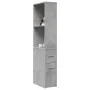 Armario de baño estrecho con ruedas madera gris hormigón von , Schließfächer und Lagerschränke - Ref: Foro24-855298, Preis: 8...