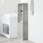 Armario de baño estrecho con ruedas madera gris hormigón von , Schließfächer und Lagerschränke - Ref: Foro24-855298, Preis: 8...