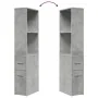 Armario de baño estrecho con ruedas madera gris hormigón von , Schließfächer und Lagerschränke - Ref: Foro24-855298, Preis: 8...