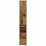 Armario de baño estrecho con ruedas madera envejecida de , Taquillas y armarios de almacenamiento - Ref: Foro24-855302, Preci...