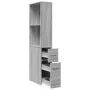 Armario de baño estrecho con ruedas madera gris Sonoma by , Lockers and storage cabinets - Ref: Foro24-855300, Price: 90,53 €...