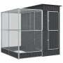 Pajarera con extensión acero plateado 209x203x216 cm by , Feet and bird cages - Ref: Foro24-3216426, Price: 537,69 €, Discoun...