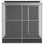 Pajarera con extensión acero plateado 209x203x216 cm by , Feet and bird cages - Ref: Foro24-3216426, Price: 537,69 €, Discoun...