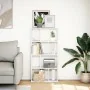 Estantería de madera de ingeniería blanca 60x20x120 cm de , Librerías y estanterías - Ref: Foro24-858147, Precio: 63,09 €, De...