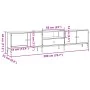 Mueble TV con cajón madera ingeniería envejecida 200x25x44 cm von , TV-Möbel - Ref: Foro24-857696, Preis: 128,62 €, Rabatt: %