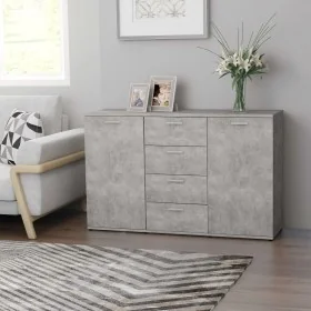 Aparador de madera contrachapada gris hormigón 120x35,5x75 cm by , Sideboards - Ref: Foro24-801332, Price: 178,89 €, Discount: %