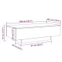 Mesa de centro madera ingeniería roble artisan 100x49,5x31 cm by , Coffee table - Ref: Foro24-856405, Price: 82,18 €, Discoun...