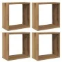 Estantes cubo de pared 4 uds madera roble artisan 30x15x30 cm by , Shelves and shelves - Ref: Foro24-856580, Price: 43,14 €, ...