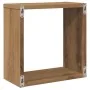 Estantes cubo de pared 4 uds madera roble artisan 30x15x30 cm by , Shelves and shelves - Ref: Foro24-856580, Price: 43,14 €, ...