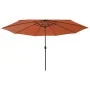 Sombrilla de jardín con luces LED terracota 400 cm von , Sonnenschirme - Ref: Foro24-312535, Preis: 100,14 €, Rabatt: %
