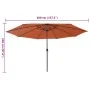 Sombrilla de jardín con luces LED terracota 400 cm von , Sonnenschirme - Ref: Foro24-312535, Preis: 100,14 €, Rabatt: %
