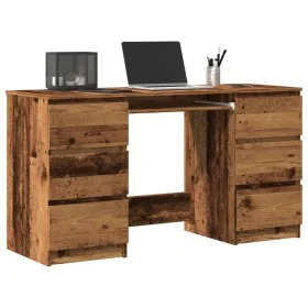 Escritorio madera de ingeniería envejecida 140x50x77 cm von , Schreibtische - Ref: Foro24-855960, Preis: 195,20 €, Rabatt: %