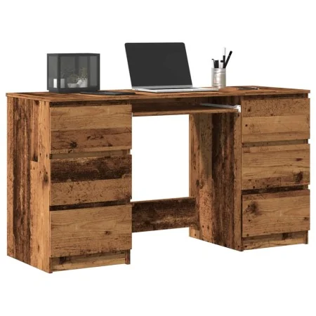 Escritorio madera de ingeniería envejecida 140x50x77 cm von , Schreibtische - Ref: Foro24-855960, Preis: 198,05 €, Rabatt: %
